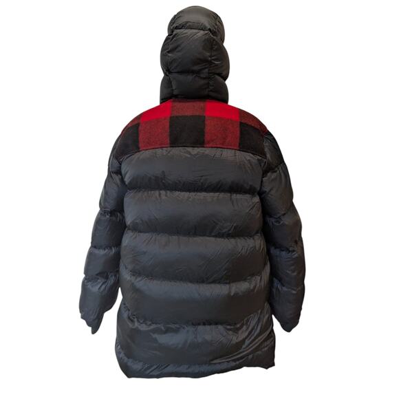 Woolrich Wool Duck Down Feather Reversible Buffalo Check Quilted Parka Small - Picture 6 of 14